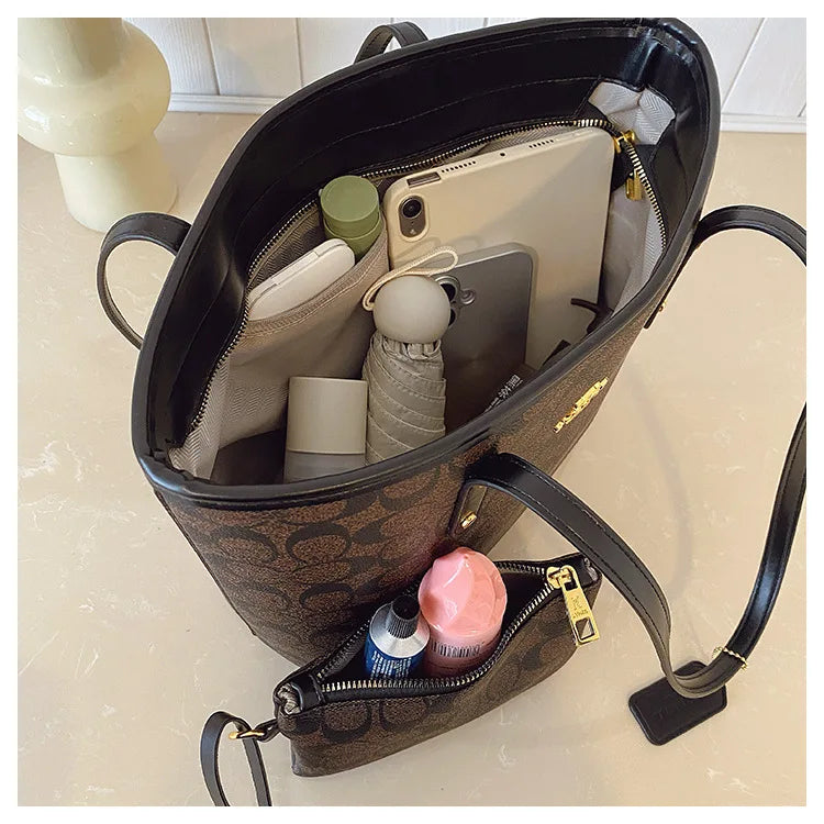 Luxury Designer Women'S One Shoulder Handbag Printed Vintage Paris Fashion Tote Bags Large -Capacity Portable Bag Cluch Bag Purs