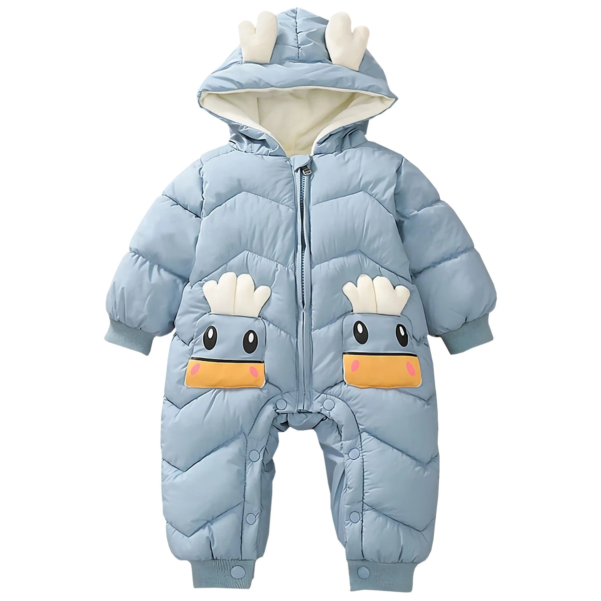 Toddler Kids Winter Rompers,Girls Down Cotton Jacket,Fleece Hood Jumpsuits,Winter Children's Overalls,Boys Snowsuits with Pocket