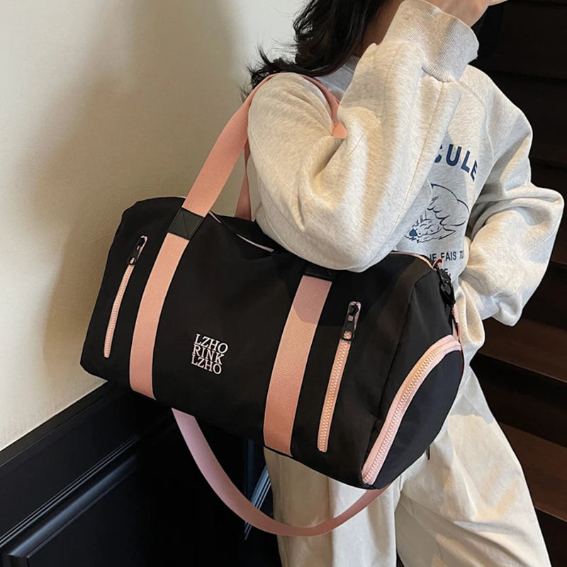 Fashion Travel Bags For Women Large Capacity Men's Sports Bag Waterproof Weekend Sac Voyage Female Messenger Bag Dry And Wet