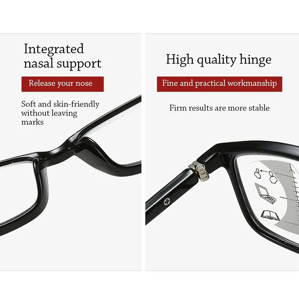 Retro Progressive Multi-Focus Reading Glasses For Men Women Anti-blue Light Near Far Presbyopia Eyeglasses