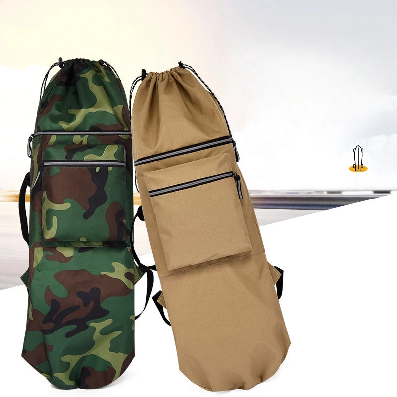 1pc Skateboard Bag, Double Rocking Lightweight Waterproof Yoga Bag, Fitness Surfboard Bag, Large Capacity Shoulder Flip Bag