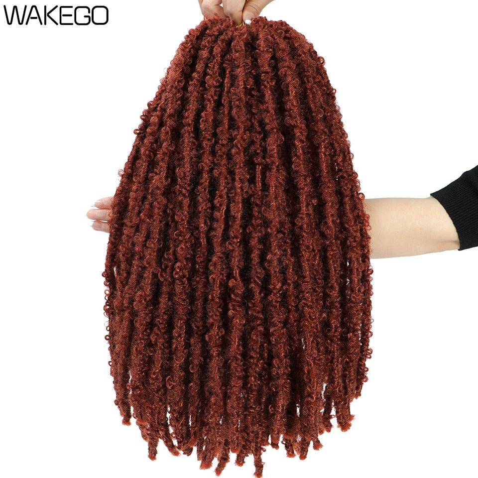 Wakego Butterfly Locs Crochet Hair 14 18 24 Inch Fausse Locks Crochet Butterfly Extensions Pre-looped Soft Locs Synthetic Braid
