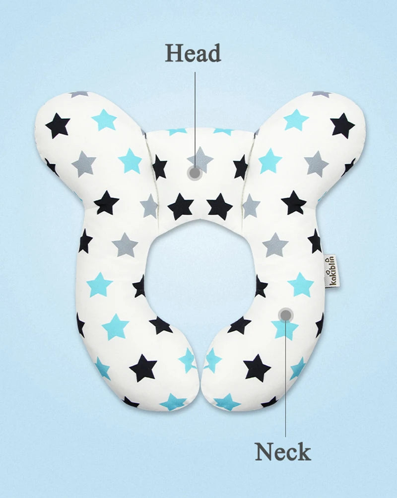 Baby Stroller Pillow Car Seat Head Fixed Neck Pillows Bend Shape Sleeping Protection Headrest Cushion Infant Anti-head Mat