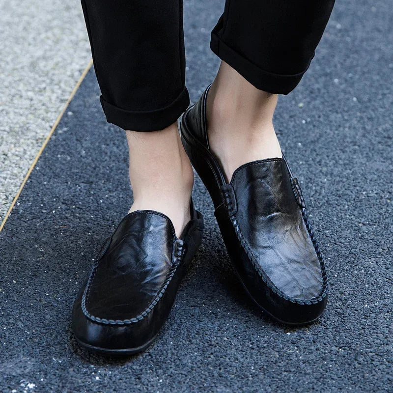 Men Shoes Casual Leather Mens Loafers Moccasins Designer Slip on Boat Shoes High Quality Chaussure Homme