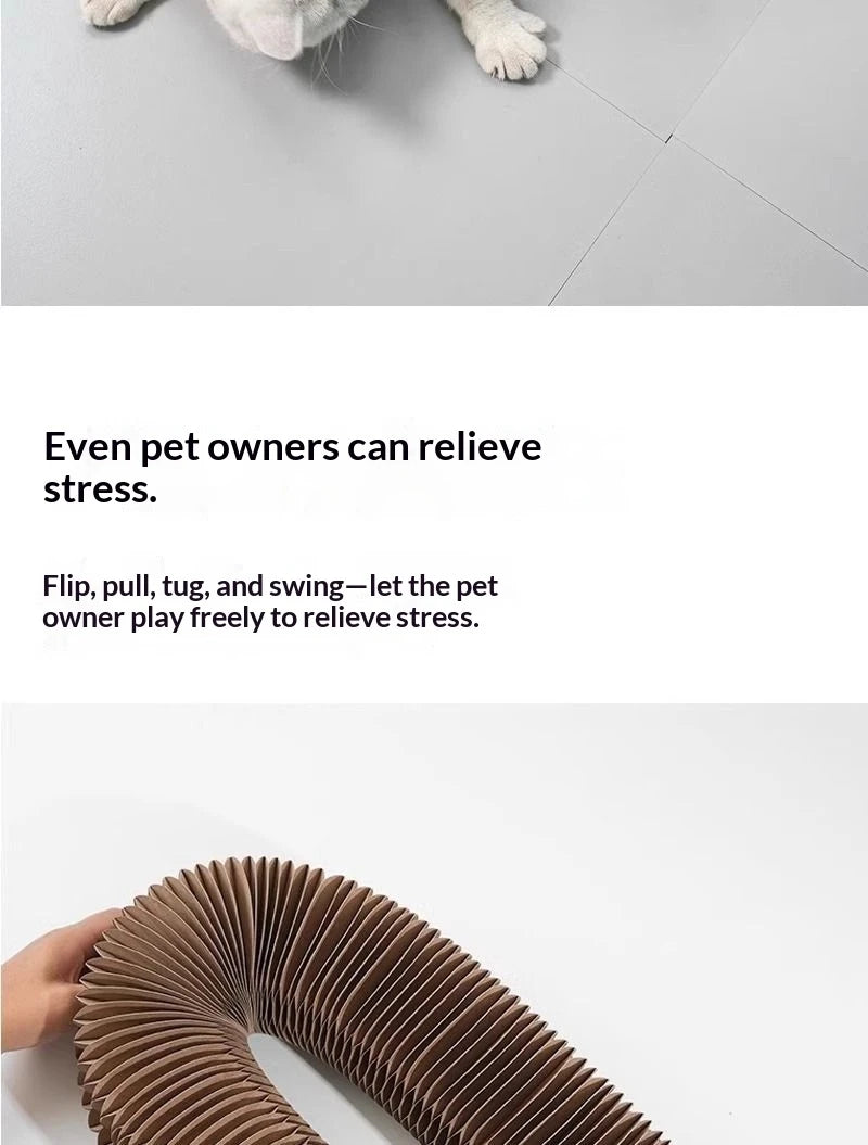 Magic Accordion Cat Scratching Board Nest,wear-resistant And Lint-free,cat Toy For Self-entertainment And Nail Scratching