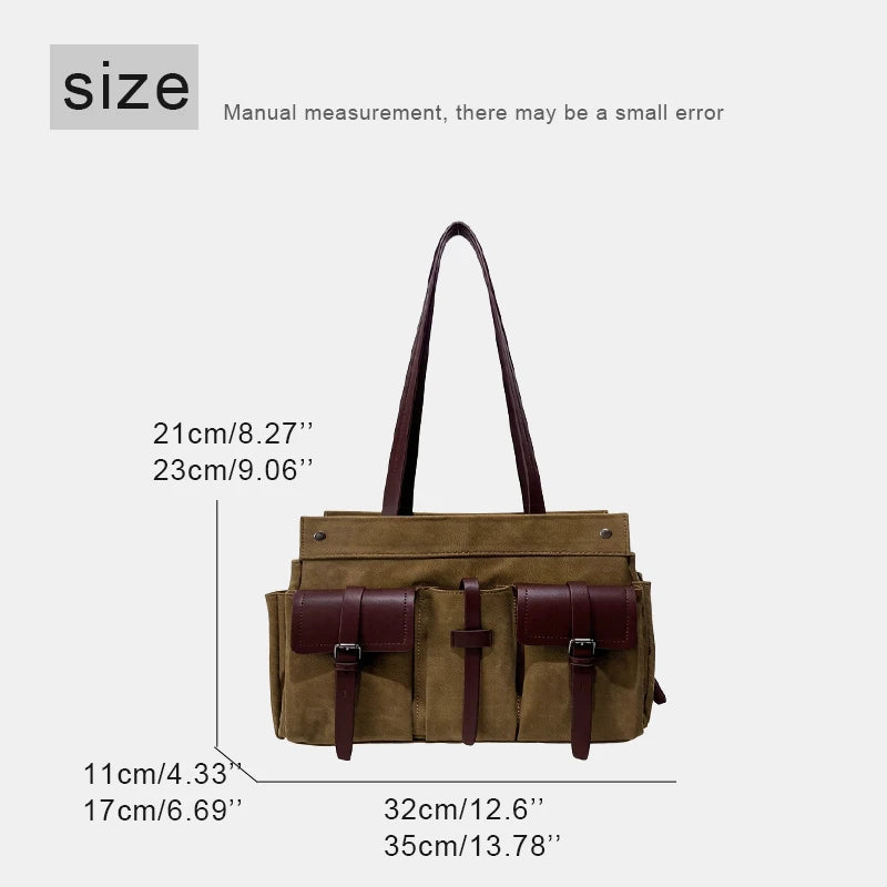 Classic Canvas Tote Bags For Women Luxury Designer Handbag Purse 2026 New In Multiple Pockets Top Handle Underarm Cloth Shoulder