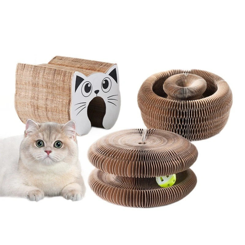 Magic Accordion Cat Scratching Board Nest,wear-resistant And Lint-free,cat Toy For Self-entertainment And Nail Scratching