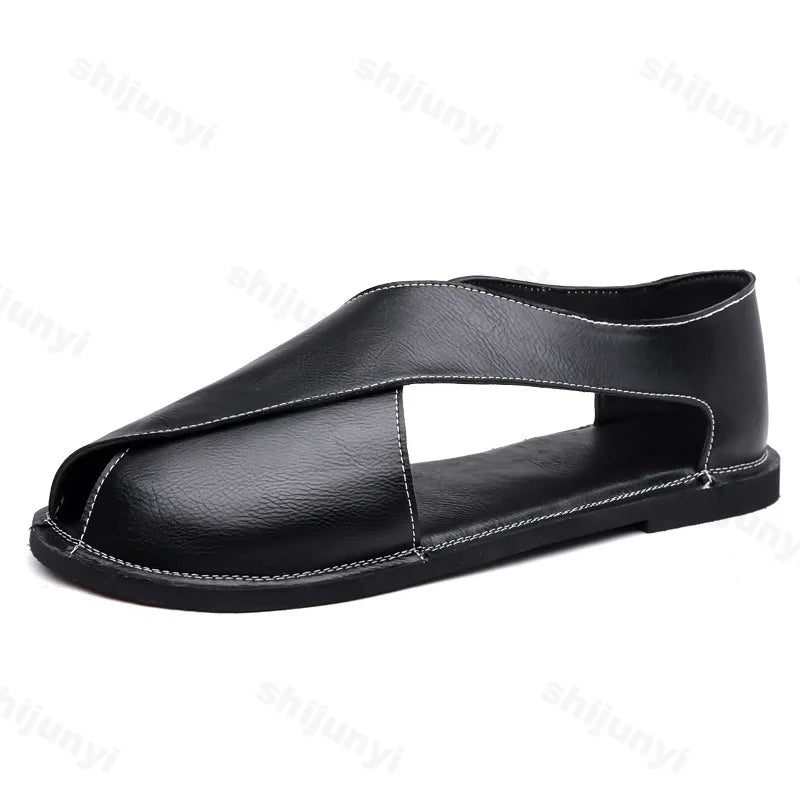 Men's Casual Sandal Retro Roman Style 2025 Summer Fashion Trend Hollow Breathable Comfortable Lightweight Outdoor Beach Sneakers