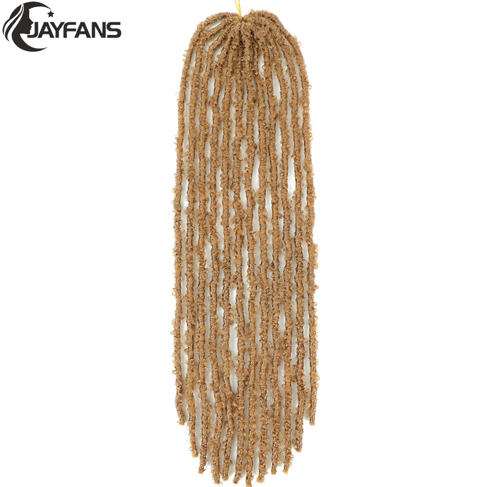 18 24 Inch Butterfly Locs Crochet Hair Extensions Synthetic Distressed Butterfly Soft Locs Crochet Braids Hair for Black Women