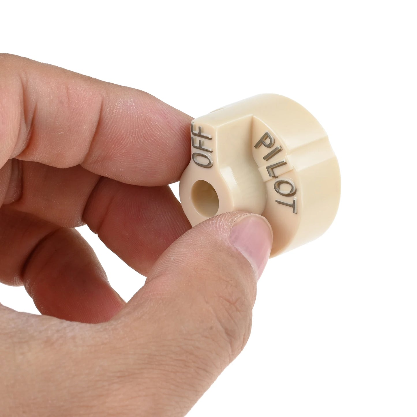 2 Sets Control Valve Beige Pilot Dial Knob and 200-400°F Thermostat Knob for Fryers, Range, Braising