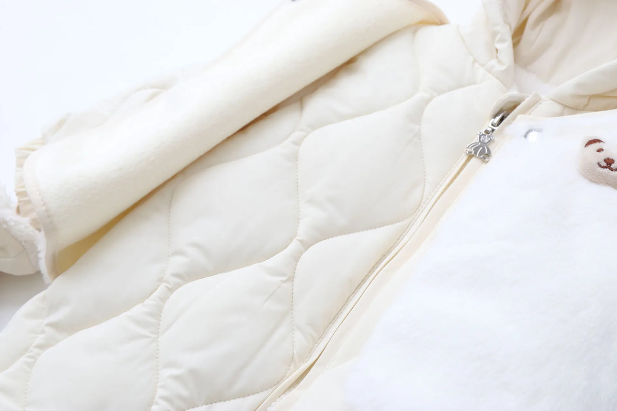 Winter 0-2Y Baby Clothes Thicken Fleece Boys Rompers Toddler Boys Jumpsuits Warm Fur Lining Footies And Vest 2 Pcs Snowsuit