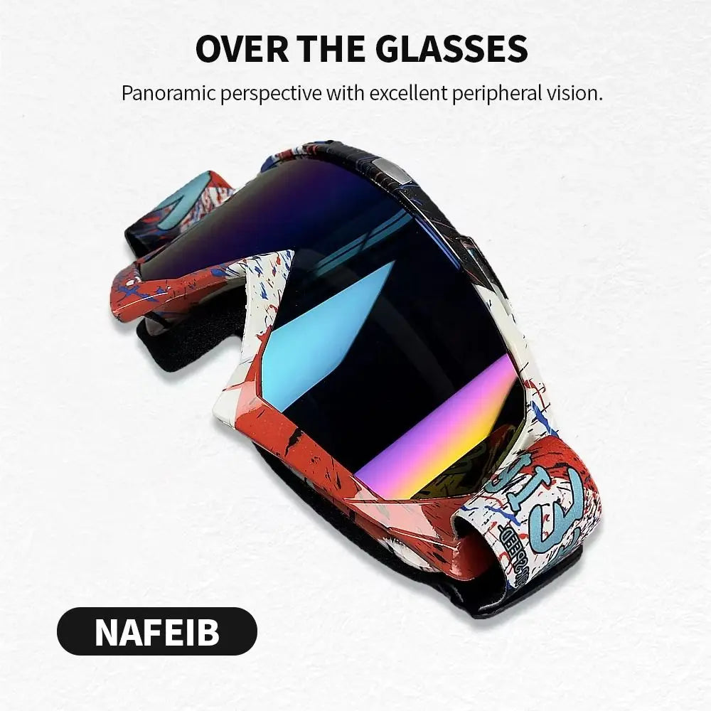 Motocross Dustproof ATV Goggles Mountain Biking MX Riding Ski Glasses UV400 Anti-sand Motorcycle Glasses Men Women