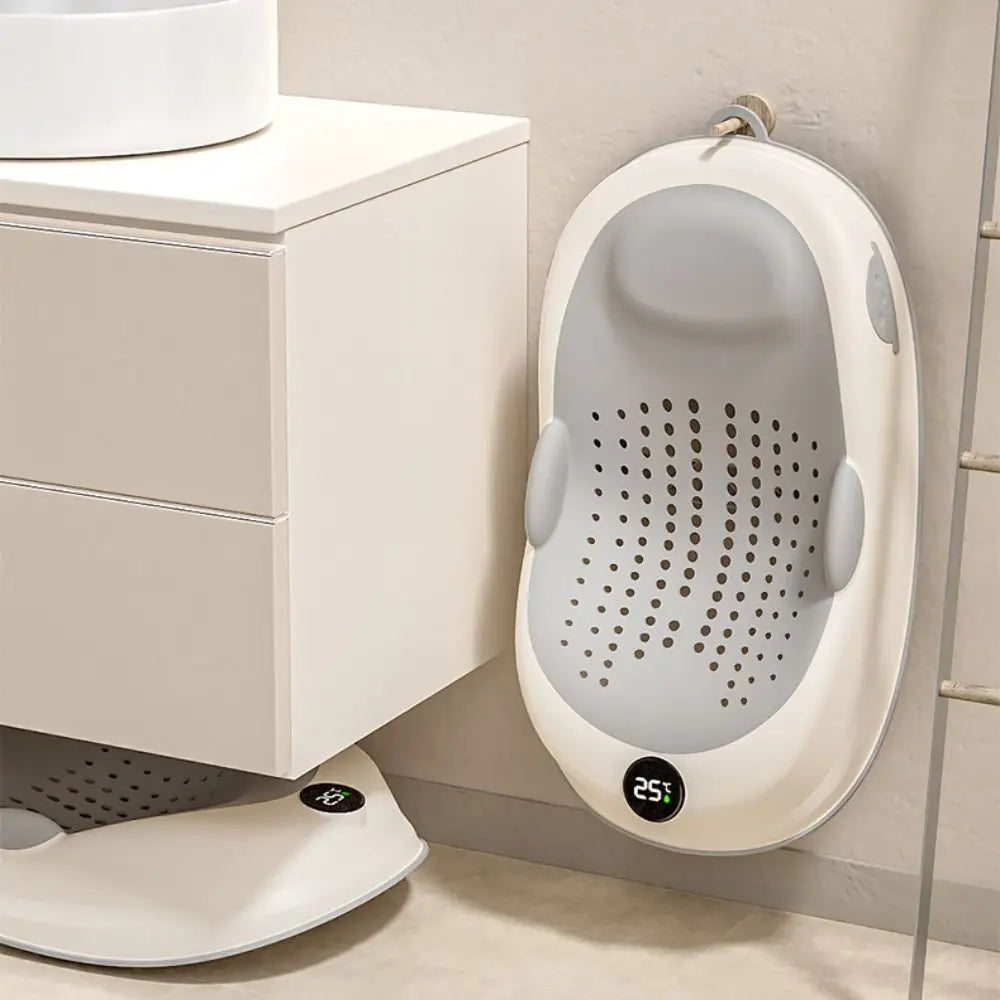 Baby Safety Temperature Sensing Bath Seat Mat Mesh Material Portable Baby Bath Net Easy to Use Comfortable Bath Rack Infant Care