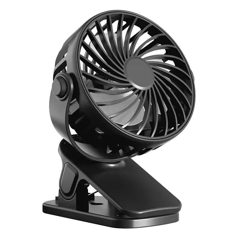 Desktop Clip Fan 3 Speed Quiet USB Mini Cooling Desk Fan 360° Rotate Portable Electric Fan Clip Fans for Strollers Air Cooler