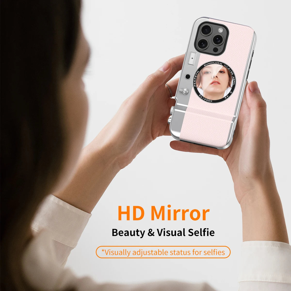 Retro Magnetic Multifunctional Camera Phone For 16 15 14 13 12 11 Pro Cosmetic Mirror Shockproof Cover