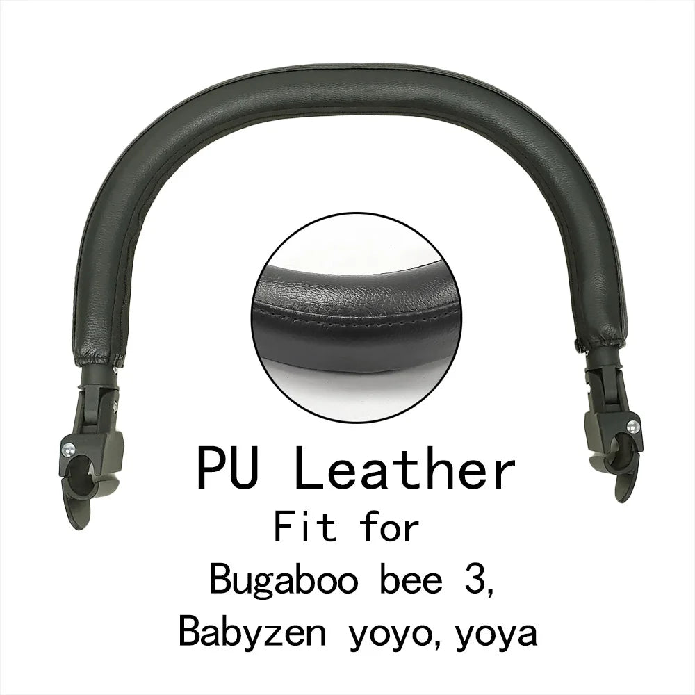 Baby Stroller Accessories Bumper Bar for Bugaboo Bee3/5 & Babyzen yoyo Armrest Handlebar Dinner Plate PU leather Pram Accessory