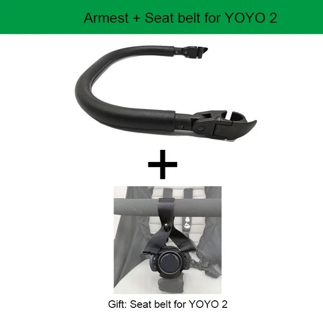 MomTan® Baby Stroller Accessories Leg Rest Boad Armrest Compatible with Babyzen YOYO2 YOYO 3 Stroller Footboard PU Bumper Bar