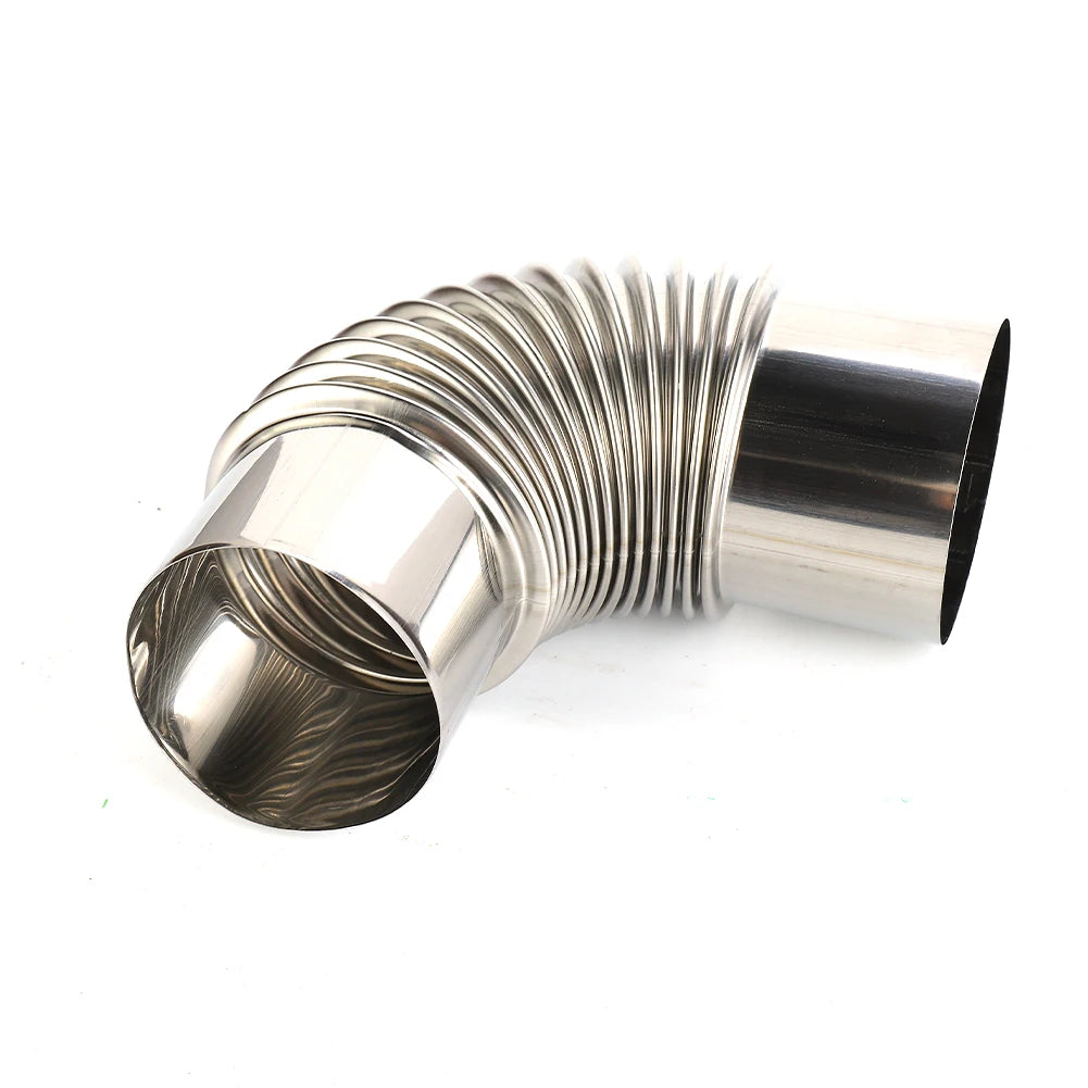 60/70/80mm Stainless Steel 90 Degree Elbow Chimney Liner Bend 90° Multi Flue Stove Pipe For Outdoor Camping Wood Stoves Chimney