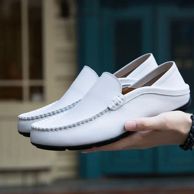 Men Shoes Casual Leather Mens Loafers Moccasins Designer Slip on Boat Shoes High Quality Chaussure Homme
