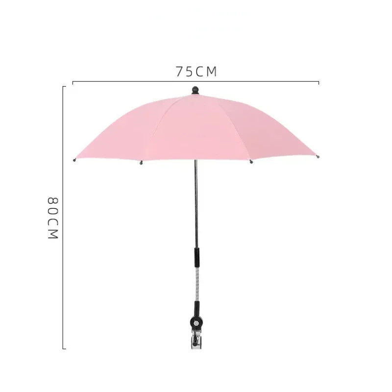 UV Protection Baby Stroller Umbrella With Clamp Universal Sunscree Rainproof Stroller Covers Umbrella Baby Stroller Accessories