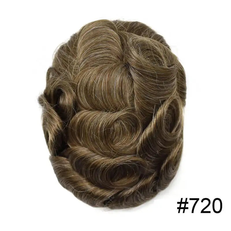 100% Density Full Lace Male Hair Prosthesis Swiss Thin Lace Men's Wig Natural Hairline Human Hair Man Hair System Wigs For Men