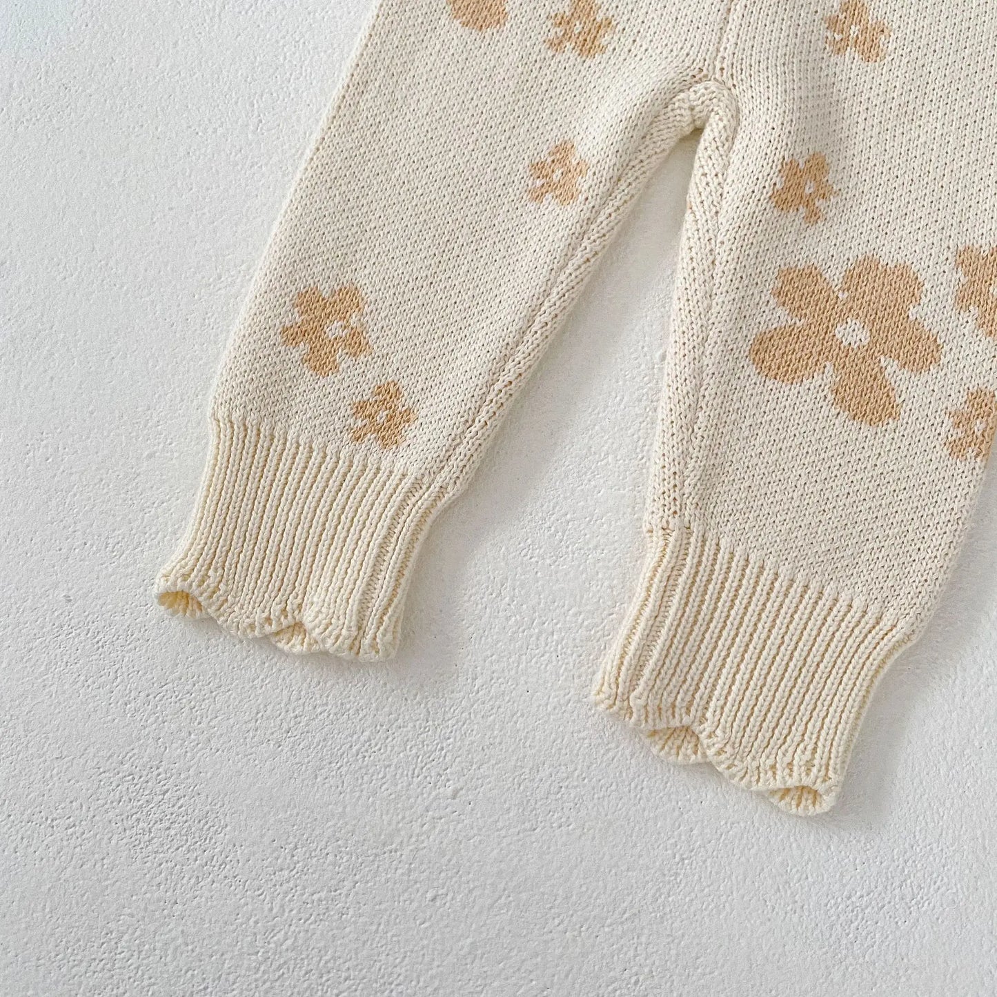 Baby Clothing 2025 Autumn Winter New Fashionable Casual Simple Sweet Floral Jacquard Coat Knitted Pants Hat Socks Kids Clothes