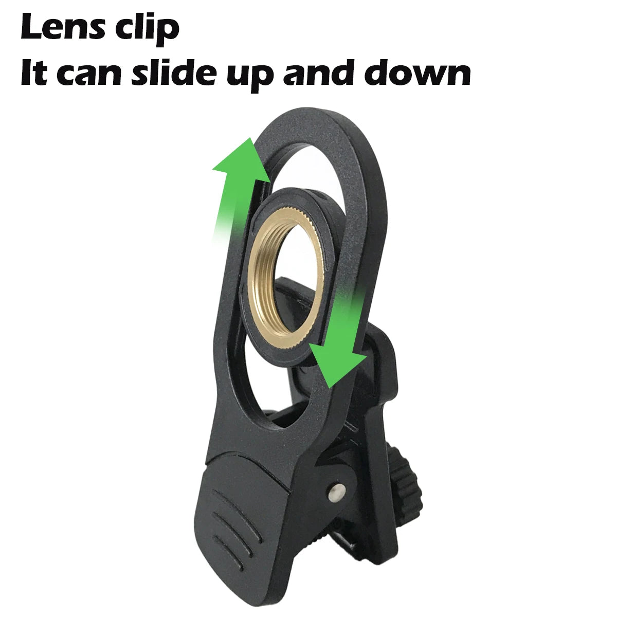 Fonken 17MM Universal Phone Lens Clip Adapter Adjustable Extended Clamp for Telephoto Telescope Wide Angle Macro Lenses