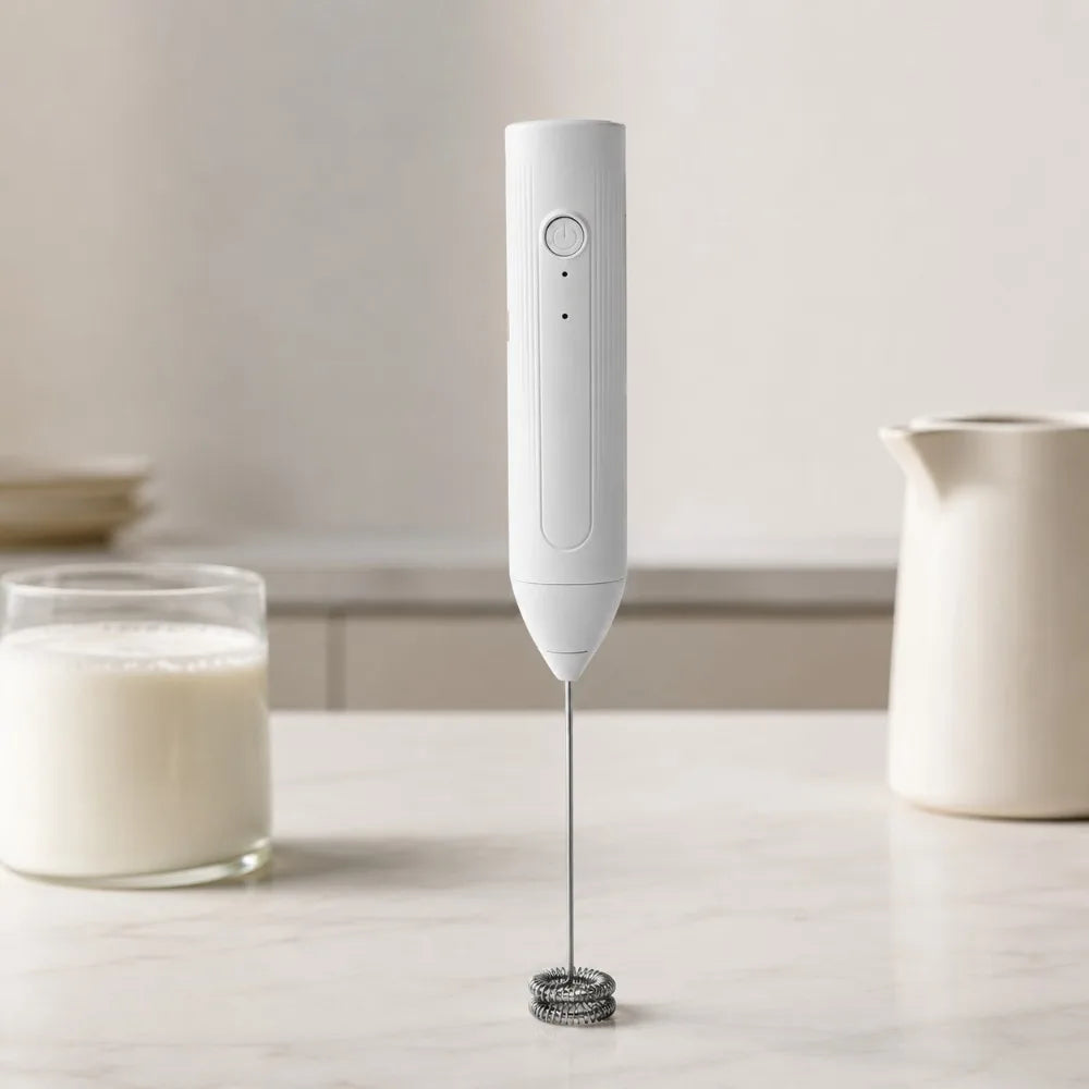 Electric Coffee Frother/MILK Whisk+Egg Beater MINI Food Blender USB Rechargeable Handheld Three Speeds Espresso Tools