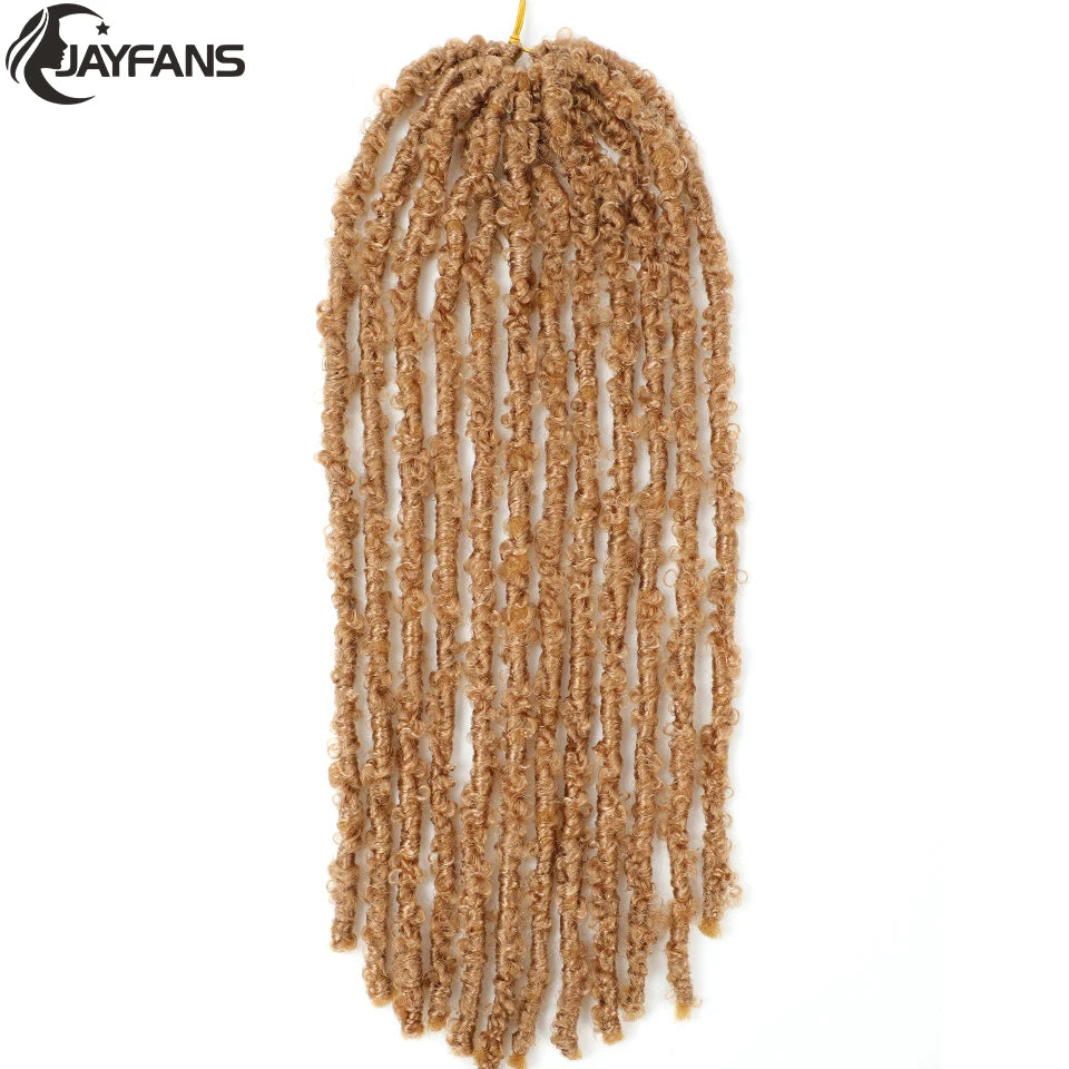18 24 Inch Butterfly Locs Crochet Hair Extensions Synthetic Distressed Butterfly Soft Locs Crochet Braids Hair for Black Women