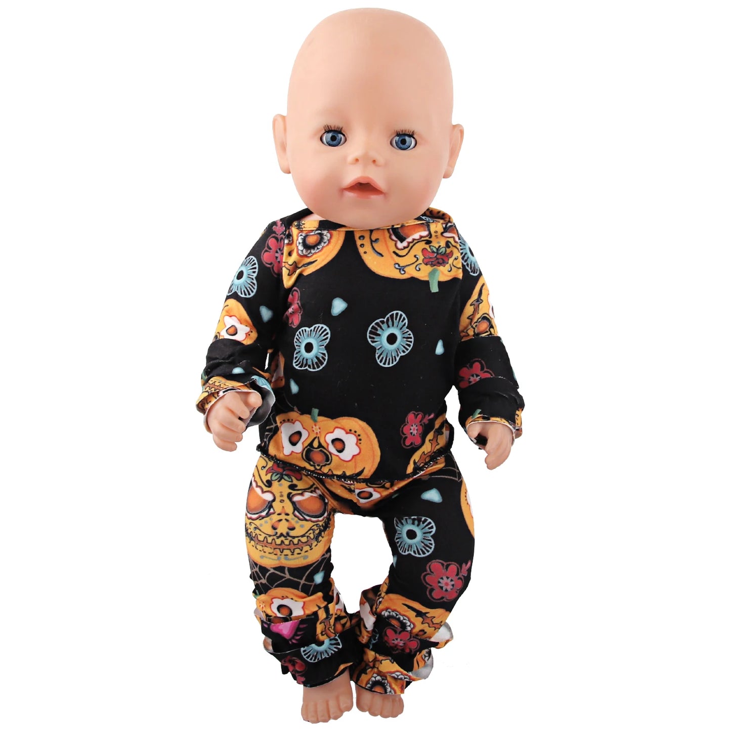 Halloween Doll Clothes Festival Pumpkin, Skeleton Costumes For 18 Inch American&43cm Baby New Born,OG,Life Girl Doll Accessories