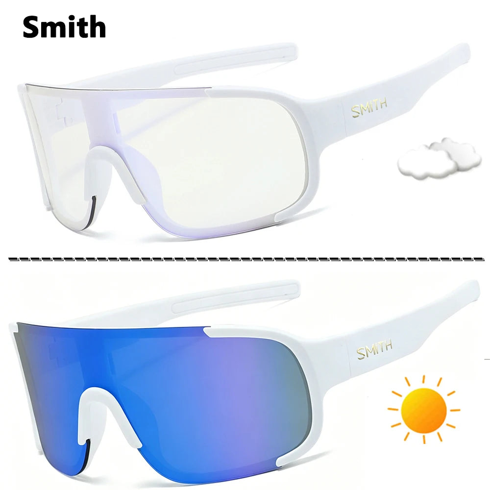 Smith Dual-purpose dual-purpose color-changing cycling glasses.Baseball Outdoor SportsRunning Marathons Cycling Goggles Gear