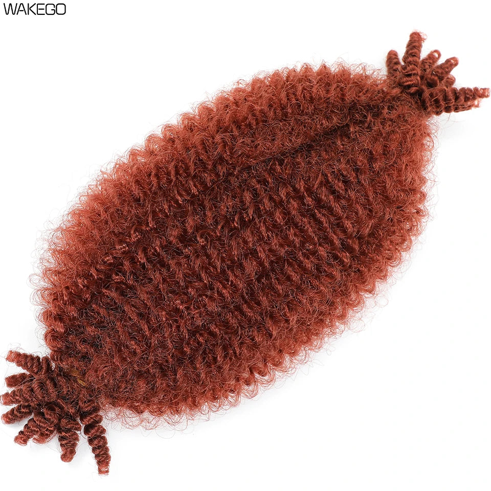 Marley Twist Braiding Hair Ginger Burgundy Ombre Brown Black Springy Afro Twist Hair PreFluffed Spring Twist Kinky Braiding Hair