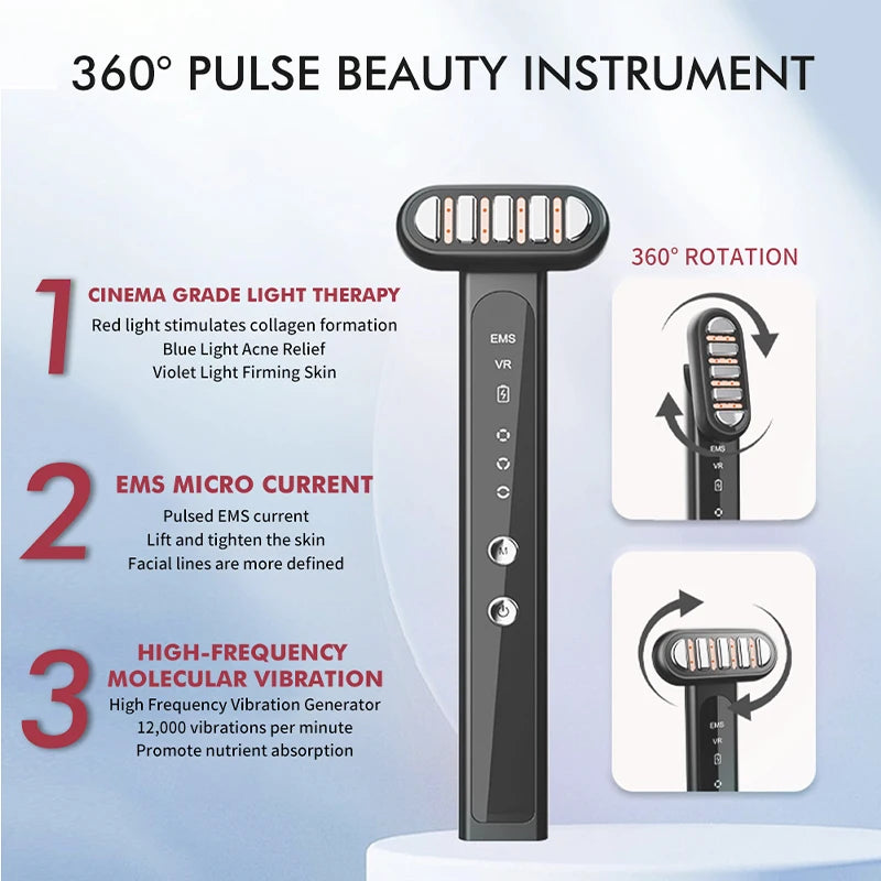Beauty Eye Massager Device Red Light Facial Wand Eye Neck Massager Skin Tightening Anti Wrinkle SkinCare Beauty Anti Dark Circle
