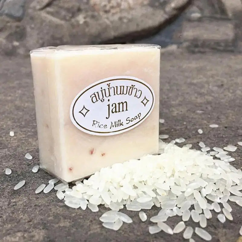 12PCS JAM Rice Soap 65g*12 PCS Original Thailand Handmade Rice Milk Soap Original K BROTHERS Rice Milk Soap