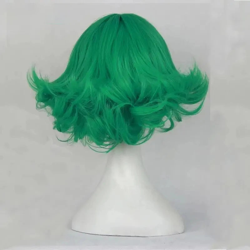 Anime One Punch Man Senritsu no Tatsumaki Cosplay Wig 30cm Short Curly Wavy Heat Resistant Synthetic Hair Wigs