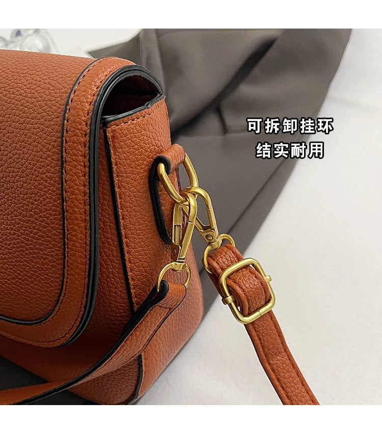 Retro Luxury Women Shoulder Bag Elegant Leather Crossbody Bag High End Tote Vintage Classic Designer
