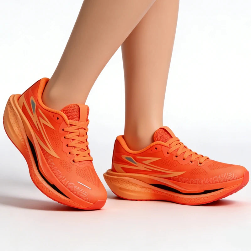 Marathon Running Shoes Carbon Board Air Cushion Men Sports Breathable Lightweight Women's Comfortable Athletic Nonskid Sneakers