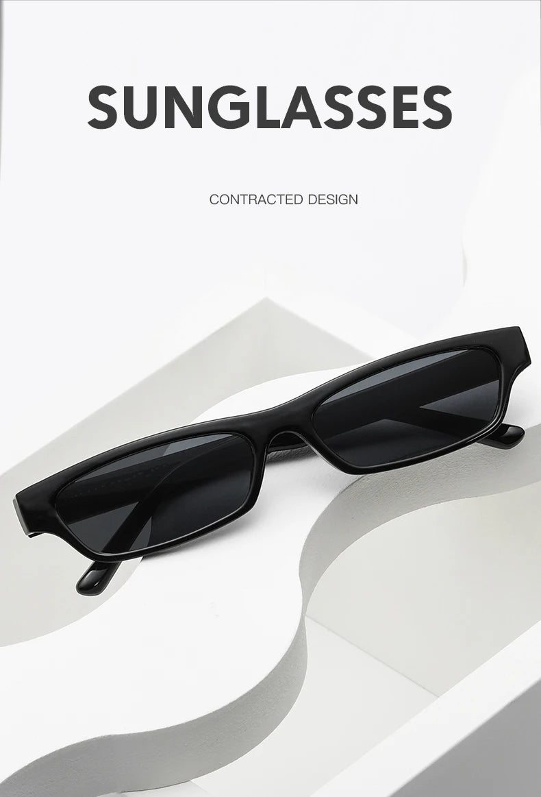 Small Narrow Rectangle Sunglasses Women Fashion Square Narrow Frame Vintage Brand Sun Glasses Men Shades Retro UV400 Oculos ﻿