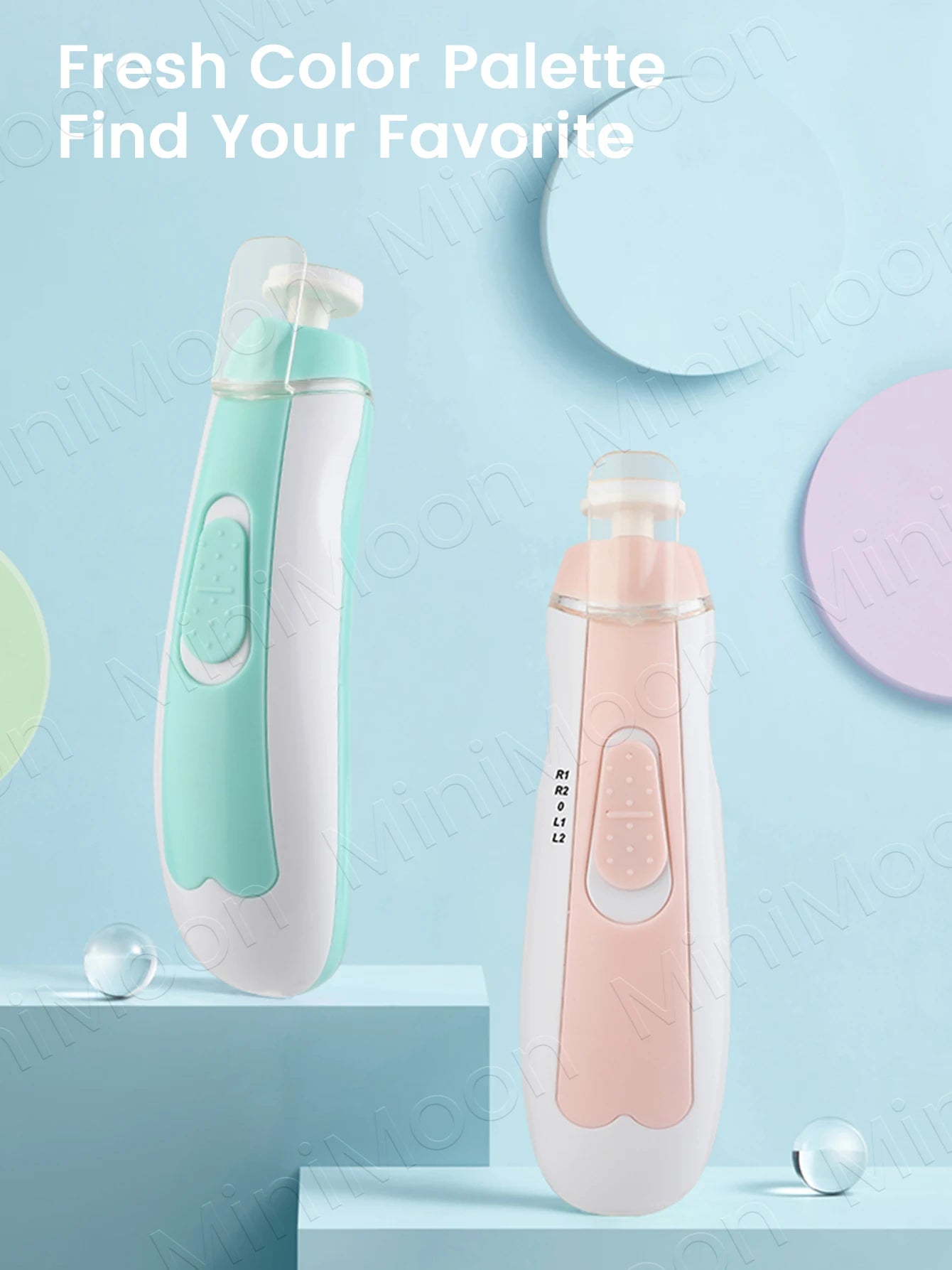 Baby Electric Nail Trimmer, 4-Speed with LED Light for Safe, Pain-Free Manicures at Home, Gentle on Skin