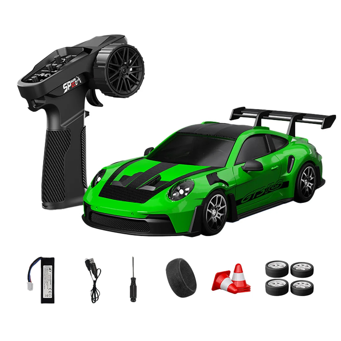 D24 1:24 RC Drift Car 4WD Proportional High Speed Racing Vehicle with ESP Gyro Underglow LED Dual Tires Remote Control Sport Car