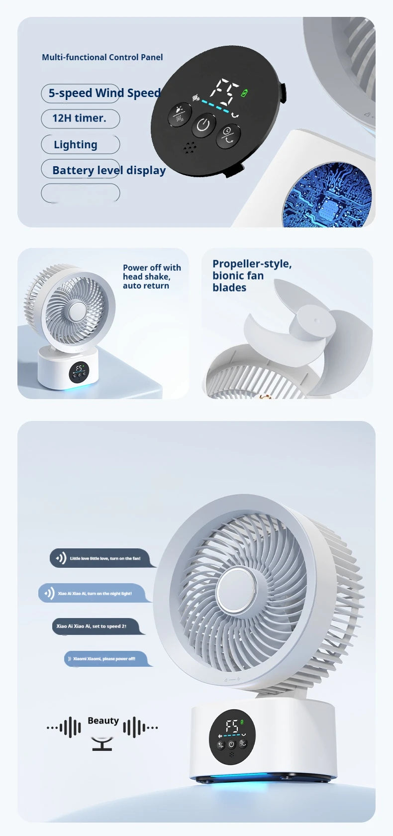 2026 New Upgrade Portable Rechargeable USB Wall Hanging Fan Remote Control Folding Shaking Head Fan With Nightlight Air