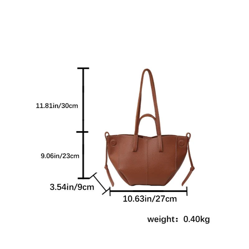 Women Leather Large Capacity Tote Bag Luxury Waterproof Handbag Commuting Shopping Travel Shoulder Backpack Fashion Bag