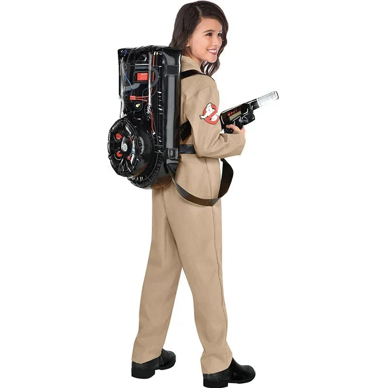 Halloween Father Ghostbusters costume theme cosplay Halloween uniform jumpsuit bag ideal adult gift