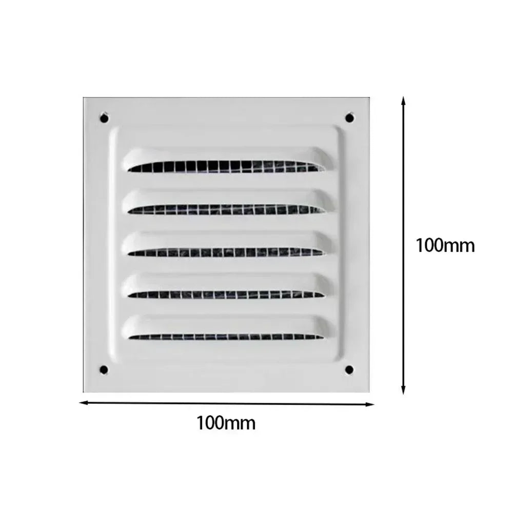 Aluminum Alloy Air Vent Grille Air System Net Cover Screen Exhaust Outlet Window Square Vent 100/150/200/250/300/400mm