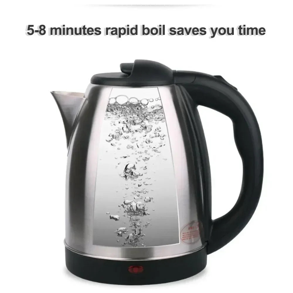 304 Stainless Steel Electric Kettle Portable 2L Coffee Pot Electric Water Heater Teapot 1500W Automatic Power Off kettle Home