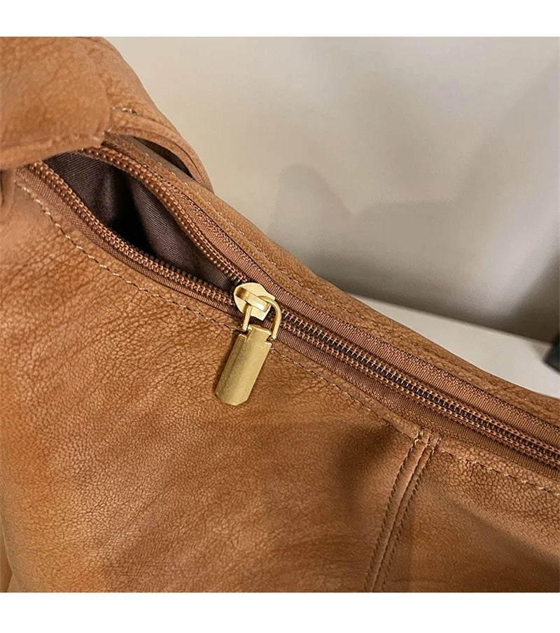 Fashion Soft PU Leather Tote Bags for Women Trend Female Simple Large High Capacity Shoulder Women Handbags Messenger Bags
