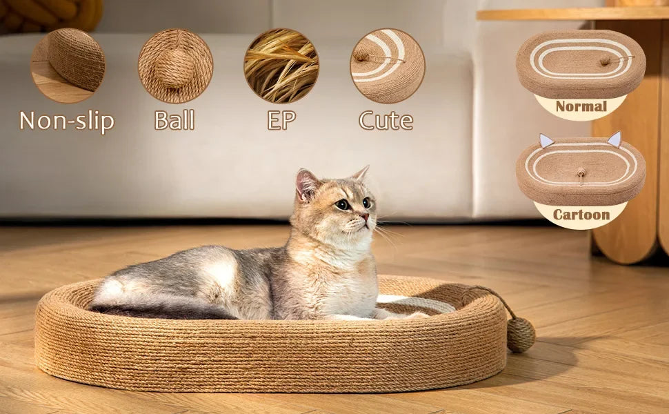 Cat Scratching Nest, Household Multifunctional Sisal Cat Scratching Board Sofa Bed Dual-purpose Scratch-resistant Large Cat Bed