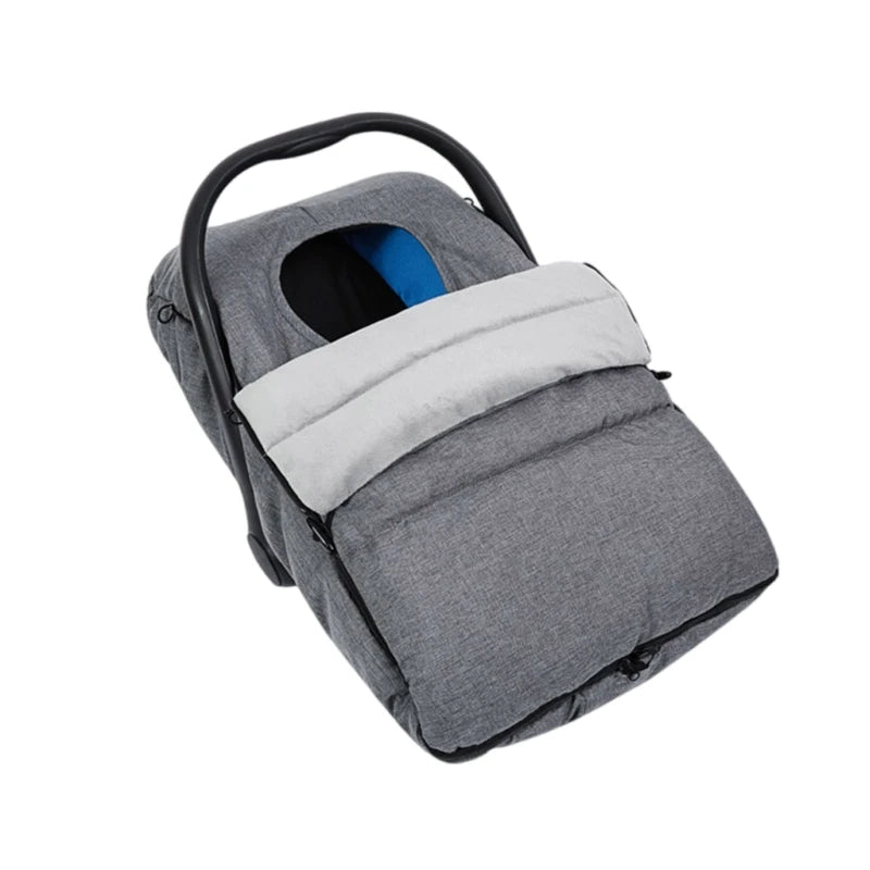 Plush Fleece Baby Car Seats Cover For Winter Warmth Infant Canopy Sleeve Case
