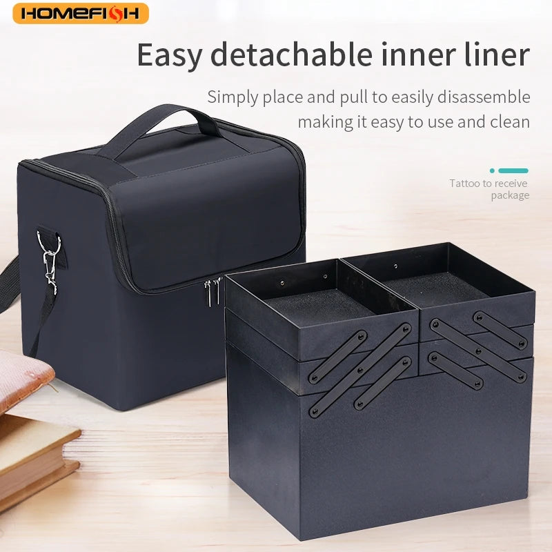 HOMEFISH Professional Cosmetic Tool Box Portable Makeup Storage Bag Semi-permanent Embroidery Workshop Kit Wholesale Beauty