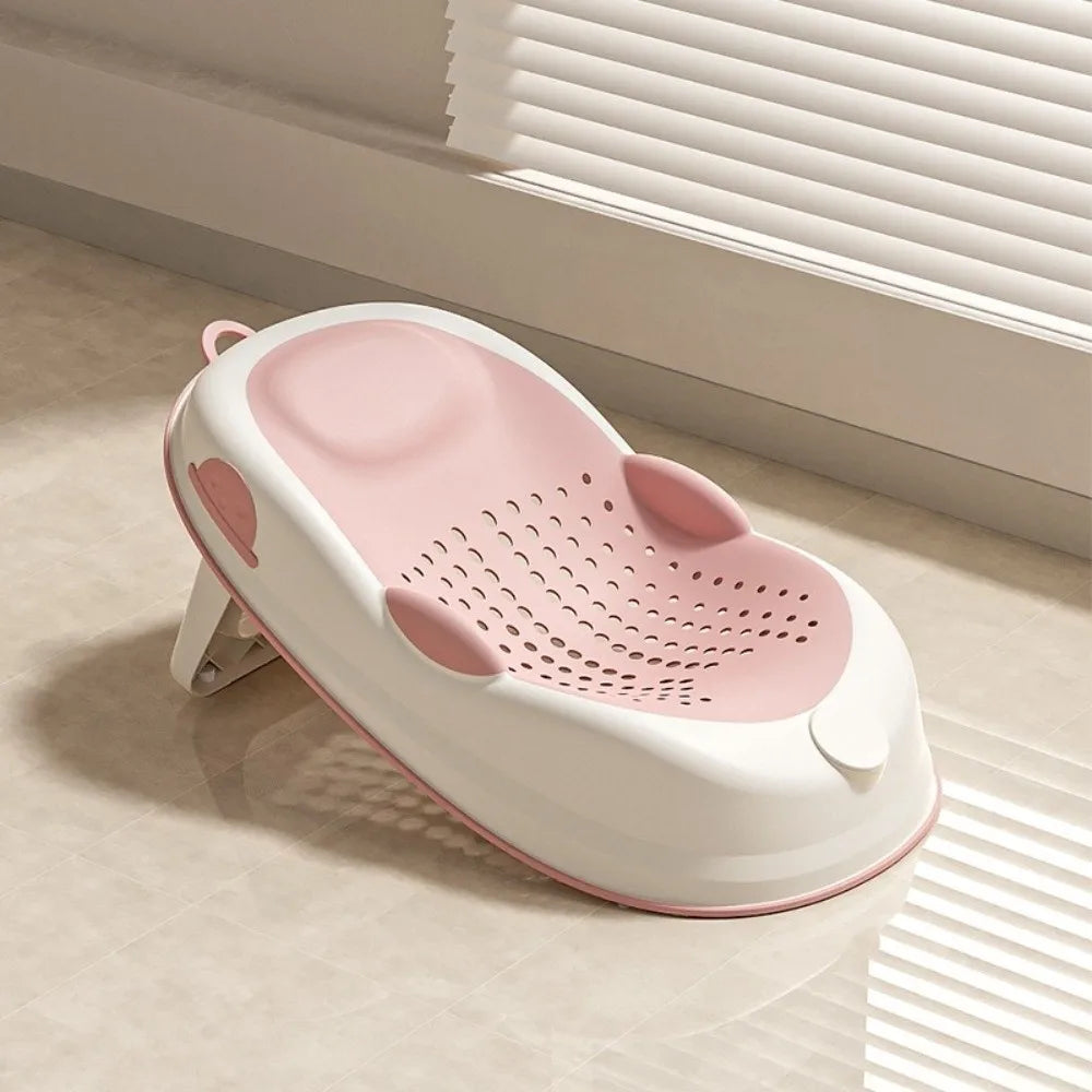 Baby Safety Temperature Sensing Bath Seat Mat Mesh Material Portable Baby Bath Net Easy to Use Comfortable Bath Rack Infant Care